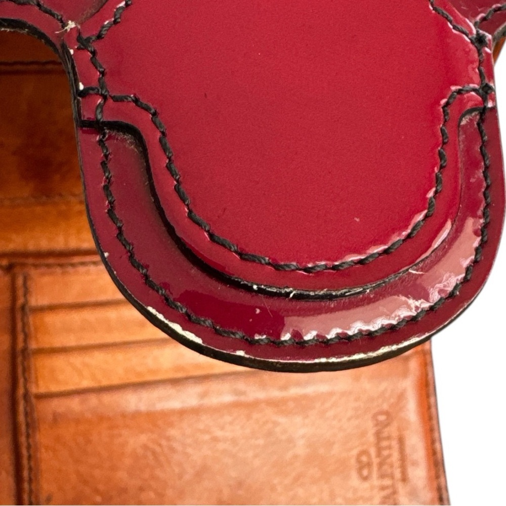 Valentino Garavani Red Patent Leather Wallet - Picture 10 of 15